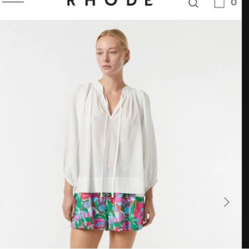Rhode Rafael cotton top cream size S brand new